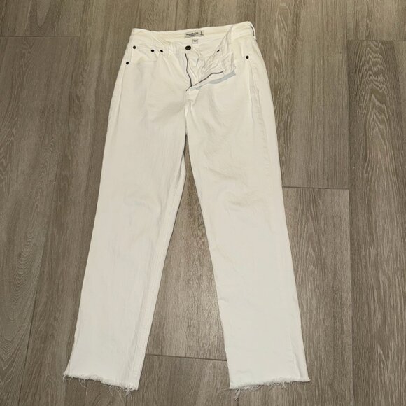 Abercrombie & Fitch Women's White Straight Leg Jeans 27short - Picture 6 of 8